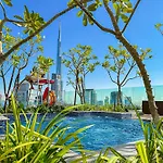 64Th Floor Skyline Pool With Burj Khalifa View In Paramount Hotel Midtown